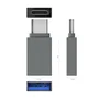 Aisens Mini Adaptador Aluminio USB 3.2 Gen1 Gris (USB-C Macho a USB-A Hembra)